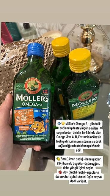 Möller’s Omega-3 balıq yağı – gündəlik sağlamlıq dəstəyinə uyğun maye