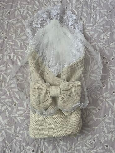 örtü: Zərif dizaynlı körpə bələyı/konvert dəsti. - Material: yumşaq toxuma — 1