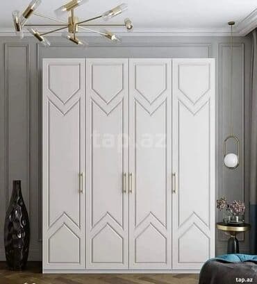 Açılan, 4 qapılı Düz dolab, Qarderob, paltar dolabı