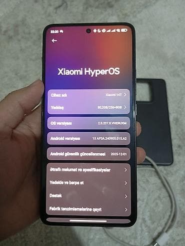 iphone 9 pro: Xiaomi 14T, 256 GB, rəng - Qara, 
 Barmaq izi, Face ID — 5
