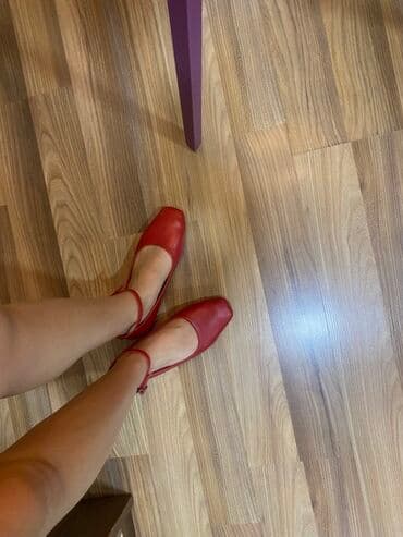 derisi: Baletkalar, Ölçü: 38, rəng - Qırmızı, Yeni — 4