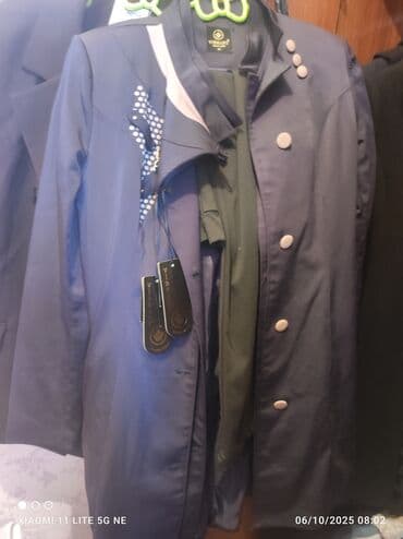 Köynək və bluzalar: Palto, 3XL, rəng - Göy — 2