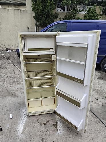 atlant soyuducu: İşlənmiş 1 qapılı Minsk Soyuducu Satılır, rəng - Ağ, Təkərli — 3