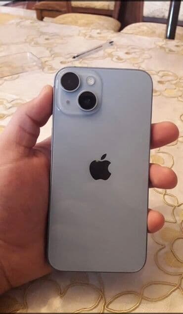IPhone 14, Mavi, Face ID, Simsiz şarj