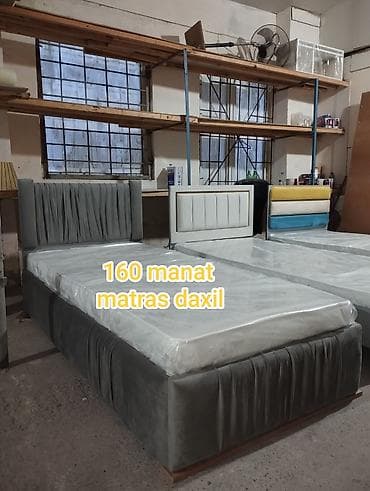 yataq matras: Yeni, Təknəfərlik çarpayı, Bazasız, Matras ilə, Siyirməsiz, Azərbaycan — 2
