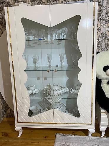 tifani dest: Ağ rəngdə qonaq otağı və yataq otağı üçün mebel dəsti Komplektin — 4