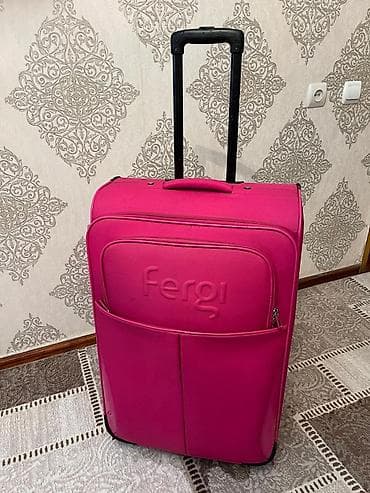 Velosiped aksesuarları: Fergi brendinin iri ölçülü səyahət çamadanı - Rəng: parlaq çəhrayı - — 1