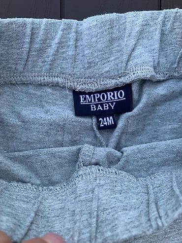 stringer alt geyimi: Uşaq leggingsi – Emporio Baby, 24M - Rəng: açıq boz (melanj) - Ölçü — 3