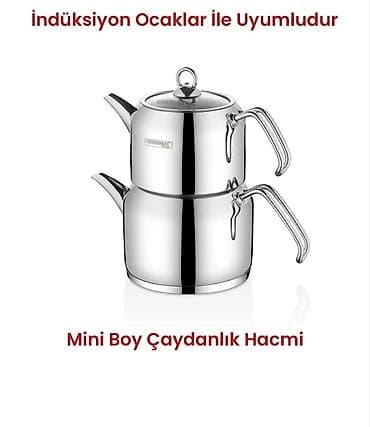 assa cayinin terkibi: Yeni, rəng - Gümüşü, Dəm caydanı, 1 l, Türkiyə — 5