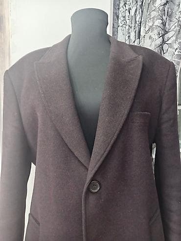 Kişi palto – BIQMEN - Rəng: tünd qəhvəyi (çox tünd ton) - Kəsim