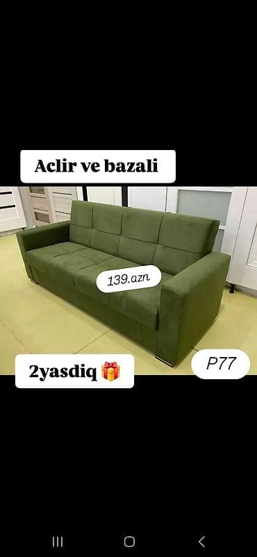 Baza və açılan mexanizmli, iki ədəd yastığı cutu 10m olan bənövşəyi