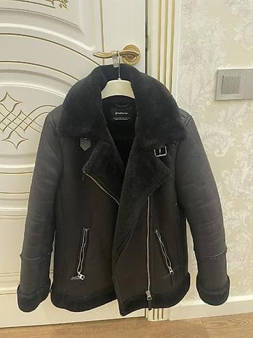 cins pencek: Stradivarius (S-M) Qadınlar üçün qara “aviator” üslubunda süni dərili — 7