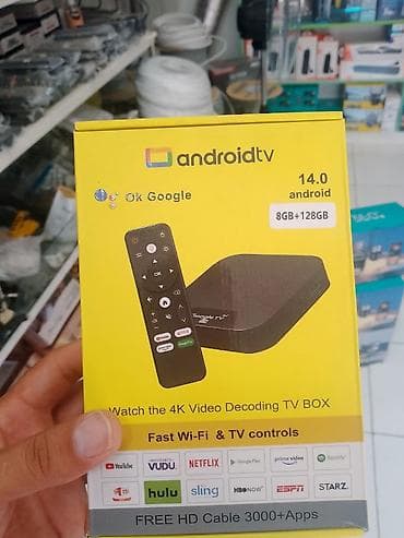 Android TV Box – 14.0 Android, 8GB RAM + 128GB yaddaş - 4K Video