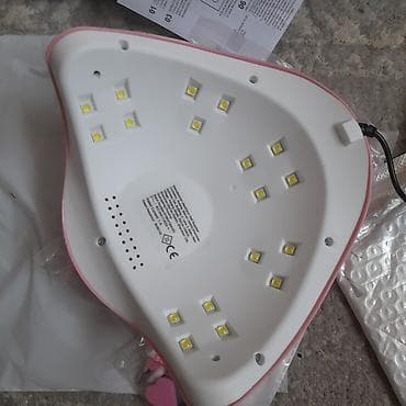 vilur dest: Manikür üçün dəst Tərkib: - LED/UV dırnaq lampası (rəng: çəhrayı) — 6