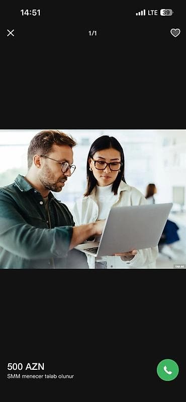 SMM menecerlər: SMM menecer tələb olunur — 1