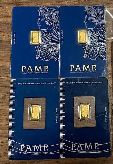 kulcə qızıl: Pamp gold bar 2.5 qr from Switzerland Pamp qızıl kulche Isvechre 2.5 — 1