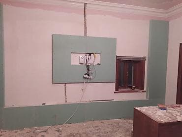 Plitə işləri: Alçıpan və kafel-metlax ustalığı Xidmətlər: - Alçıpanla arakəsmə — 1