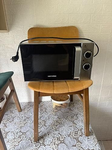 mikrodalgali: Mikrodalğalı soba Hoffmann, Ayrıca dayanan, Mikrodalğalar ilə, rəng - Gümüşü, İşlənmiş — 1