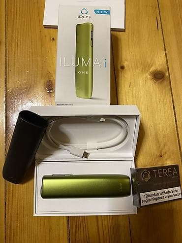 IQOS ILUMA ONE (yaşıl) — tütün çubuqları üçün qızdırma cihazı 3 gundu