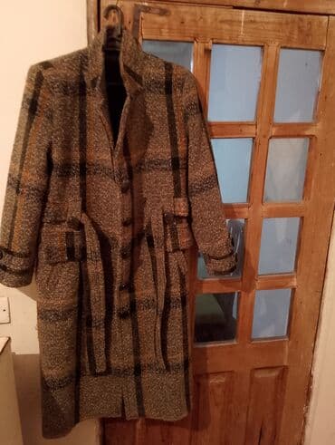 qadınlar üçün i̇talya istehsalı dublyonkalar: Qadın palto – klassik xovlu toxuma, qəfəsli naxış - Model: Uzun — 4