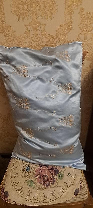 balış: Rəng - Mavi Satin Balış üzü, Ünvandan götürmə — 1