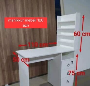 Sifarişlə digər mebel: Düz masa, Siyirməli, Polkalı, Sadə laminat, Kredit yoxdur — 1