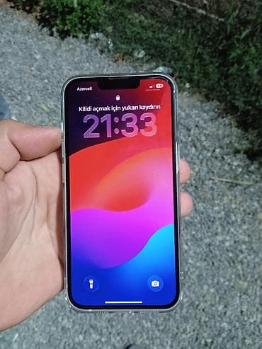 i̇phone barter: IPhone 13, 256 GB, Starlight, Face ID, Zəmanət, Simsiz şarj — 1