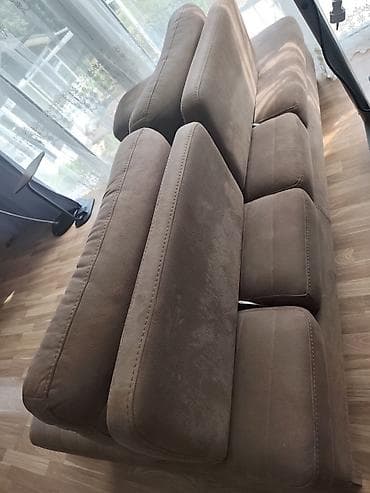 acilan divan: Modul tipli künc/divan dəsti - Rəng: taupe/bej tonları - Parça — 6