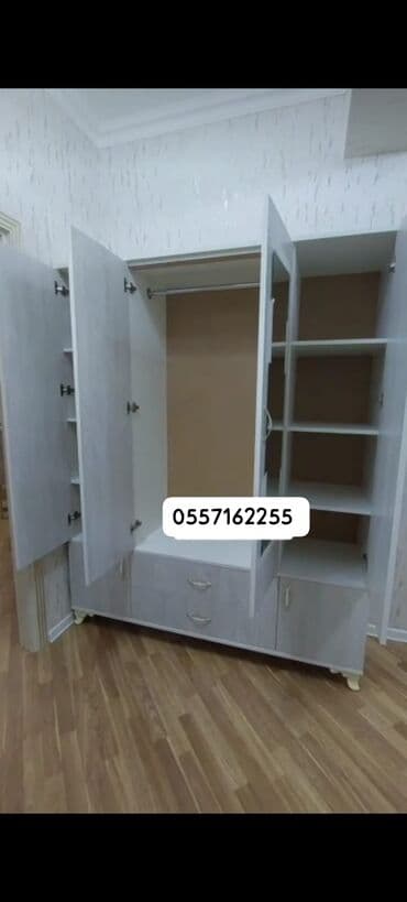 laminat qiyməti: Yeni, Açılan, 4 qapılı Düz dolab, Dolab-asılqan, Azərbaycan — 1