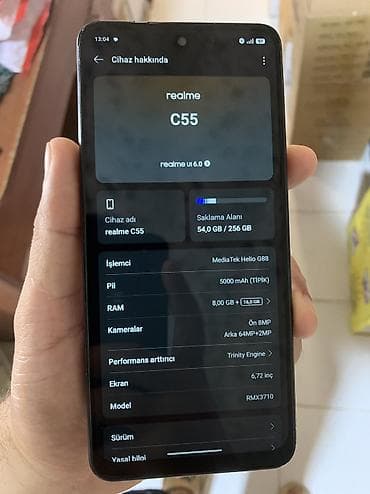 philips xenium 9@9v: Realme C55, 256 GB, rəng - Bej, Barmaq izi, İki sim kartlı — 3