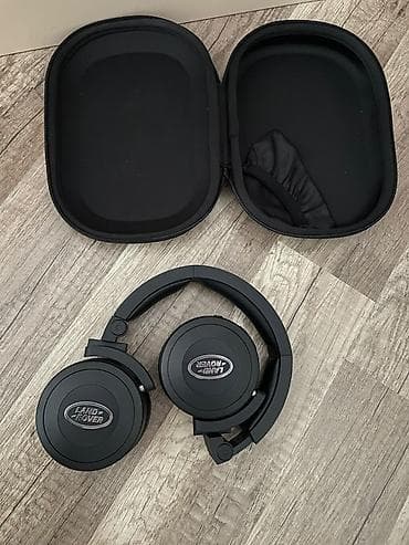 bluetooth qulaqciqlar: Land Rover markalı simsiz over‑ear qulaqcıq + sərt daşıma futlyarı — 4