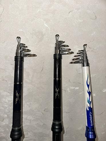 balığ: Teleskopik balıqçılıq qamışları dəsti - Müxtəlif modellər və ölçülər — 5