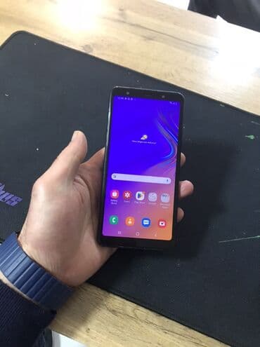 samsung not 3: Samsung Galaxy A7 2018, 64 GB, rəng - Mavi, Barmaq izi — 2