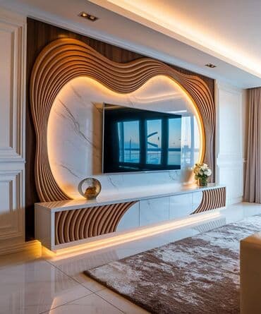 аренда помещения под ресторан кафе: Прямой ТВ стенд, С полками, Ламинат — 1