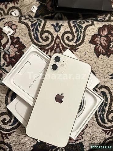 IPhone 11, 64 GB, Ağ, Barmaq izi, Face ID