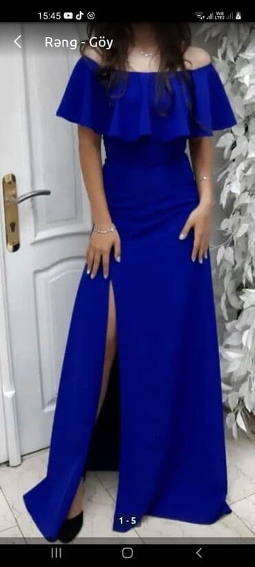 Cinslər: Don təzə 1 defə geyinilib baha qiymətə alınıb S-ölçü rəng göy — 1