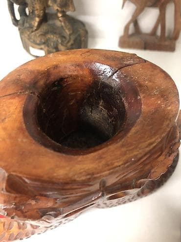 Винтажная деревянная подсвечница ручной работы ! — 2