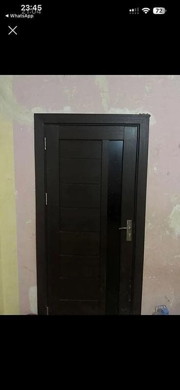 Daxili qapı – tünd qəhvəyi rəng - Material: MDF/laminat üzlüklü taxta — 1