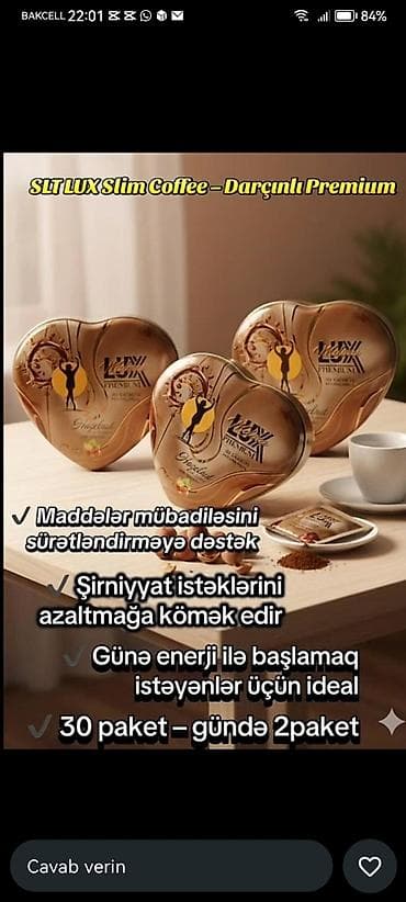 kahı: SLIMLUX Premium Coffee – darçınlı, fındıqlı və klassik variantlarda — 1