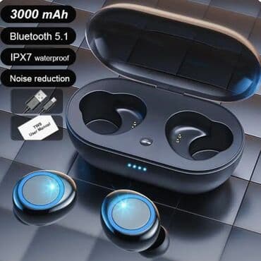 bluetooth naushnik: Yeni Simsiz (Bluetooth) Qulaqcıqlar, rəng - Qara — 1