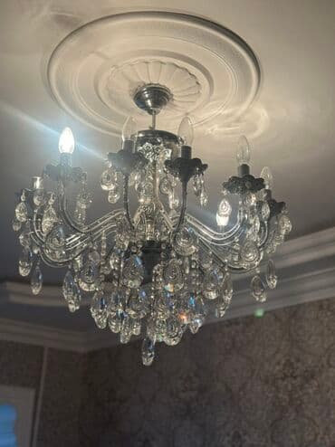 Süni güllər: Çılçıraq, 10 və daha çox lampa, Metal — 2