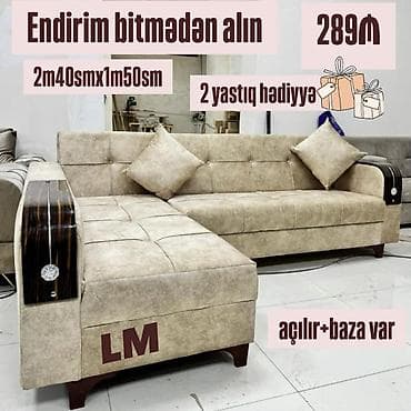 vega mebel: Künc divan, Açılan, Bazalı, Parça, Ödənişli çatdırılma — 1