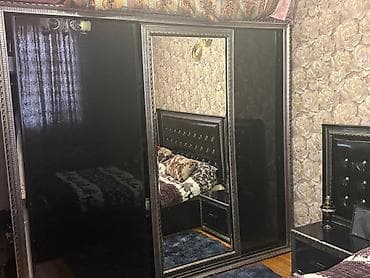 mebel alan usta: Yataq otağı mebel dəsti - Rəng: qara, gümüşü naxışlı dekor haşiyələr — 2