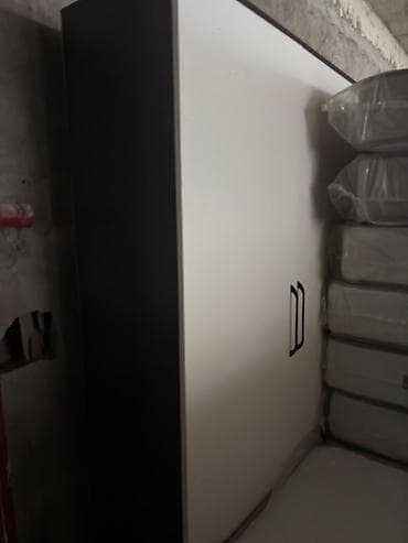2 qapili dolablar: 2 qapılı, Ağ, Digər material, Açılan, Düz dolab — 2