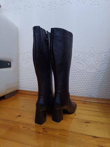 çəkmə: Çəkmə, Ölçü: 38, rəng - Qara, Yeni — 2