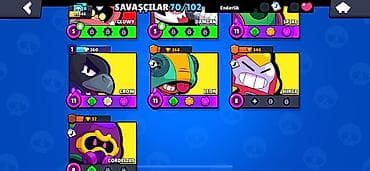 qaşıq dəst: Brawl Stars hesabı satılır. 25.000 kupa, 70 xarakter var, 5-ü — 2