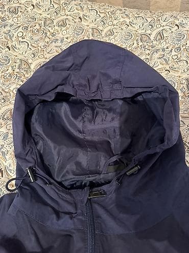 hamam xalat: LIVERGY kapüşonlu yüngül jaket - Rəng: Tünd göy/navy - Model: Tam ön — 7