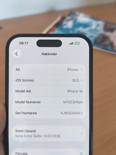 philips xenium 9@9h: IPhone 16, 256 GB, Qara, Zəmanət — 6