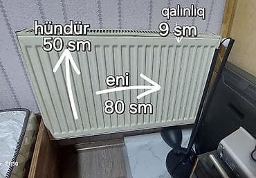 Panel radiator (su ilə işləyən, mərkəzi isitmə üçün) Ölçülər: - En