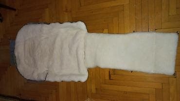 yun corab: Uşaq arabası üçün qış ayaq torbası (footmuff) - Rəng: boz (xarici — 2